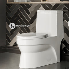 Swiss Madison Virage One-Piece Elongated Toilet Vortex™ Side Flush 1.28 gpf - SM-1T123 - The Home Selection