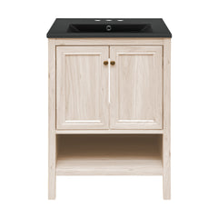 Swiss Madison Chateau 24" Freestanding Bathroom Vanity with Black 3-Hole Centerset Sink Top - SM-BV0601