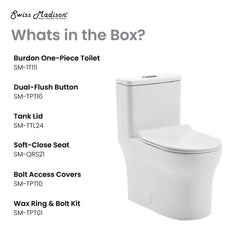 Swiss Madison Burdon One-Piece Elongated Toilet Vortex™ Dual-Flush 1.1/1.6 gpf - SM-1T111 - The Home Selection