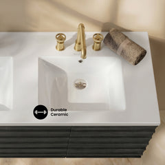 Swiss Madison 60 inch Vanity Top Bathroom Sink with 3 Holes - SM-VT360-3 - The Home Selection