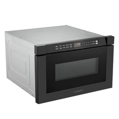 Cosmo Cosmo 24 in. Haven Collection 1.2 cu. ft. Built-in Microwave Drawer, 1000W, Touch Controls, Defrosting Rack in Matte Black - COS-12MWDBK-NH