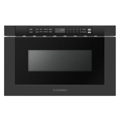 Cosmo Cosmo 24 in. Haven Collection 1.2 cu. ft. Built-in Microwave Drawer, 1000W, Touch Controls, Defrosting Rack in Matte Black - COS-12MWDBK-NH