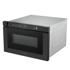 Cosmo Cosmo 24 in. Haven Collection 1.2 cu. ft. Built-in Microwave Drawer, 1000W, Touch Controls, Defrosting Rack in Matte Black - COS-12MWDBK-NH