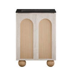 Swiss Madison Plaisir II 24" Freestanding Bathroom Vanity with Black 3-Hole Centerset Sink Top - SM-BV0701