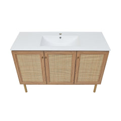 Swiss Madison Classe 48" Freestanding Bathroom Vanity in Golden Oak with Sink Top - SM-BV665