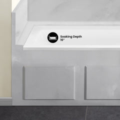 Swiss Madison Voltaire 60" X 32" Right-Hand Drain Alcove Bathtub - SM-DB564 - The Home Selection