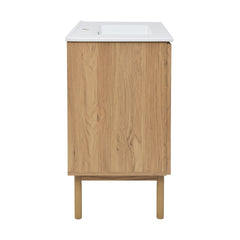 Swiss Madison Classe 30" Freestanding Bathroom Vanity in Golden Oak with Sink Top - SM-BV664