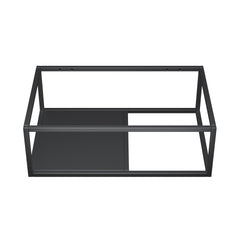 Swiss Madison Lisse 24" Rectangle Concrete Wall-Mount Bathroom Sink in Taupe with Matte Black Frame - The Home Selection