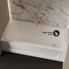 Swiss Madison Virage 60" x 30" Left or Right Hand Drain Alcove Bathtub with Apron - SM-AB58 - The Home Selection