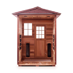 Enlighten Sapphire 3 Peak Outdoor Infrared/Traditional Sauna - Sapphire 3 Peak