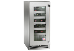 Perlick 15" Signature Series Marine & Coastal Outdoor Wine Reserve with Stainless Steel Door - 20 Bottle Capacity, R600a Refrigerant - HP15WM-4