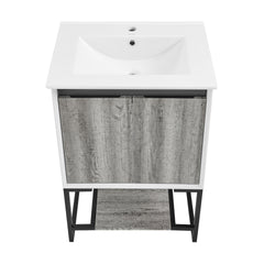 Swiss Madison Marseille 24 Single, Two Doors, Open Shelf Bathroom Vanity - SM-BV142