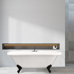 Altair Kerta 67" x 29" Acrylic Clawfoot Soaking Bathtub with Drain and Overflow - 52167-BAT