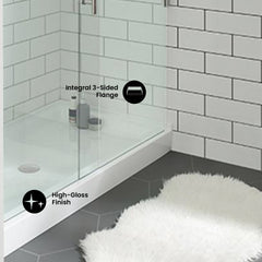 Swiss Madison Voltaire 60 x 36 Single-Threshold, Shower Base - SM-SB5 - The Home Selection