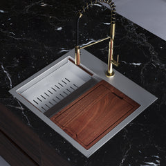 Swiss Madison Ravi Single Basin 25 x 22 Topmount Kitchen Workstation Sink - SM-KT769 - The Home Selection