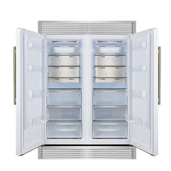 Forno Maderno 2-28-Inch Wide Convertible Refrigerator/Freezer in White, Decorative Trim, 27.2 cu.ft, 84-Inch High, ENERGY STAR Certified - FFFFD1722-60SG-WHT