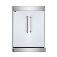 Forno Maderno 2-28-Inch Wide Convertible Refrigerator/Freezer in White, Decorative Trim, 27.2 cu.ft, 84-Inch High, ENERGY STAR Certified - FFFFD1722-60MG-WHT