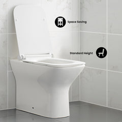Carré Back-To-Wall Elongated Toilet Bowl - SM-WT5 - The Home Selection