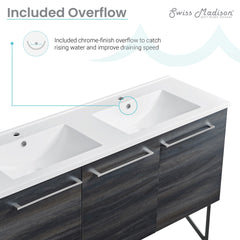 Swiss Madison Annecy 60" Bathroom Vanity - SM-BV2 - The Home Selection