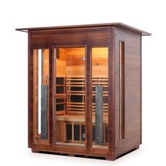 Enlighten Full Spectrum Infrared Sauna - Rustic 3 Indoor