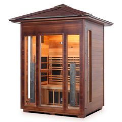 Enlighten Diamond 3 Peak Outdoor Infrared/Traditional Sauna - H-17377