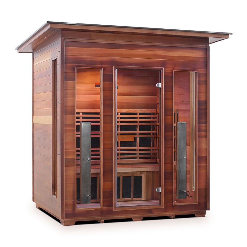 Enlighten Outdoor Infrared/Traditional Sauna - DIAMOND 4 Slope