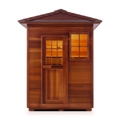Enlighten Sapphire 3 Peak Outdoor Infrared/Traditional Sauna - Sapphire 3 Peak