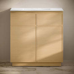 Swiss Madison St. Tropez 36" Freestanding Bathroom Vanity with 3-Hole Widespread Sink Top - SM-BV0802