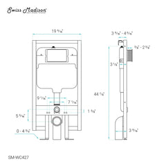 Swiss Madison Pur Smart Wall-Hung Toilet with Bidet Bundle - SM-STK0804PS