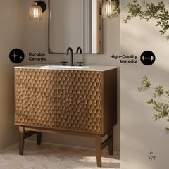 Swiss Madison Bosse 36" Freestanding Bathroom Vanity with 3-Hole Widespread Sink Top - SM-BV8802