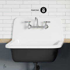 Swiss Madison Loire 22" Wall Hung Cast Iron Bathroom Sink - SM-WS350