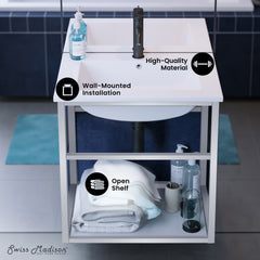 Swiss Madison Pierre 24" Wall-Mounted Bathroom Vanity - SM-BV552 - The Home Selection
