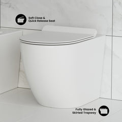 St. Tropez Back-to-Wall Elongated Toilet Bowl - SM-WT514 - The Home Selection