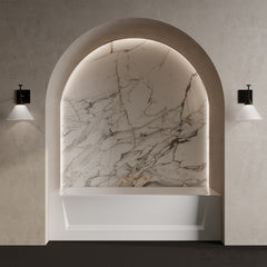 Swiss Madison Virage 60" x 30" Left or Right Hand Drain Alcove Bathtub with Apron - SM-AB58 - The Home Selection