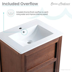 Swiss Madison Calice 24" Bathroom Vanity in Carbon Gray - SM-BV421