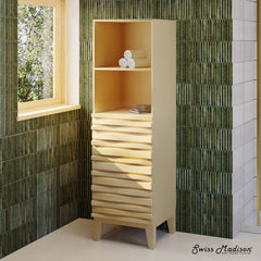 Swiss Madison Cascade 17 x 17 x 60 Freestanding Linen Cabinet  - SM-BC8601