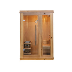 Sunray Aston 1–2 Person Indoor Traditional Sauna with 4.5kW Harvia Heater & Canadian Cedar Construction - HL200TN Aston