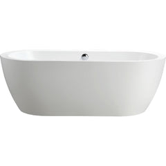 Vanity Art 68 Acrylic Flatbottom Freestanding Soaking Bathtub in White - VA6836