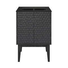 Swiss Madison Bosse 24" Freestanding Bathroom Vanity with Black Sink Top - SM-BV8801
