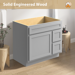 Vanity Art 36-Inch 2-Right Drawers Bath Vanity Cabinet Only - VA4036