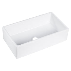 Altair Kosula Glossy White Ceramic Rectangular 36" L x 19.8" W Farmhouse Sink