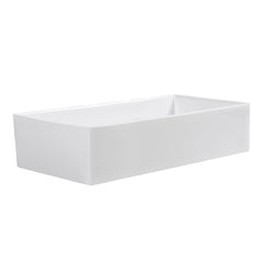 Altair Kosula Glossy White Ceramic Rectangular 36" L x 19.8" W Farmhouse Sink
