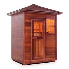 Enlighten Sapphire 3 Peak Outdoor Infrared/Traditional Sauna - Sapphire 3 Peak