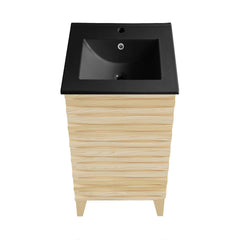 Swiss Madison Cascade 18 in. Brown Oak Bathroom Vanity