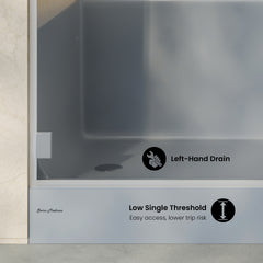 Swiss Madison Aquatique 60" x 32" Left Drain, Shower Base - SM-SB537 - The Home Selection