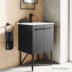 Swiss Madison Annecy 24" Bathroom Vanity in Phantom Black - SM-BV251B