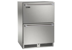Perlick 24" Signature Series Marine & Coastal Dual-Zone Refrigerator/Freezer Drawers - Outdoor Refrigerated Drawers - HP24ZM-4