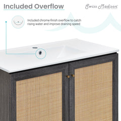 Swiss Madison Classe 36" Freestanding Bathroom Vanity with Sink Top - SM-BV663W - The Home Selection