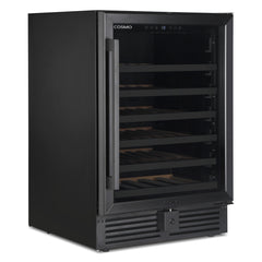 Cosmo Cosmo Lumin Collection 24 in. 52-Bottle Single Zone Compressor Wine Cooler, Digital Controls, LED Lighting, Matte Black - COS-24BIWCS-BK