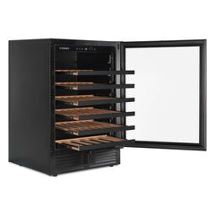 Cosmo Cosmo Lumin Collection 24 in. 52-Bottle Single Zone Compressor Wine Cooler, Digital Controls, LED Lighting, Matte Black - COS-24BIWCS-BK